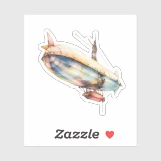 Steampunk Airship Sticker