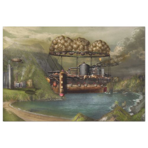 Steampunk _ Airship _ The original Noahs Ark Tissue Paper