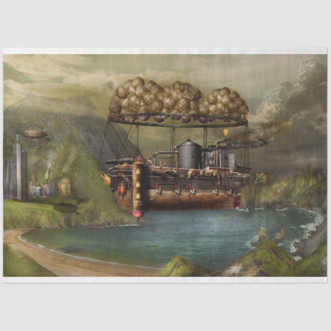 Steampunk - Airship - The original Noah's Ark Tissue Paper (Front)
