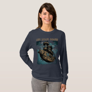 SteamPunk Airship - Use Your Gears T-Shirt