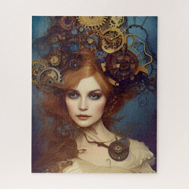 Steampunk Alice Stunning Fantasy Portrait  Jigsaw Puzzle (Vertical)