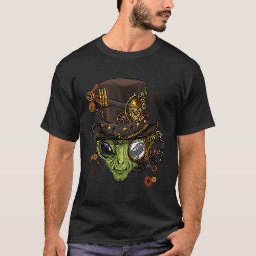 Steampunk Alien Steampunk For T_Shirt