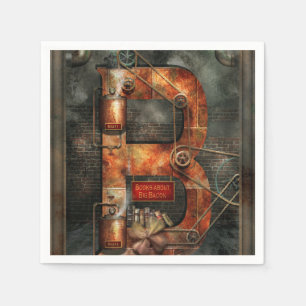 Steampunk - Alphabet - B is for Belts Paper Napkins
