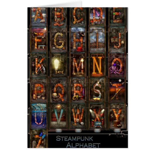 Steampunk - Alphabet - Complete Alphabet Cards (Front)