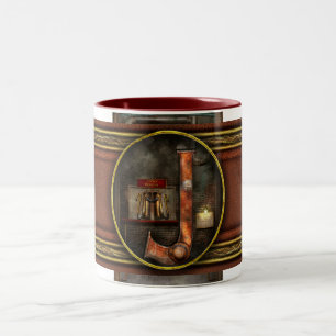 Steampunk - Alphabet - J is for Jet Pack Two-Tone Coffee Mug