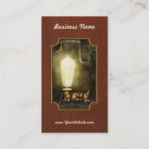Steampunk - Alphabet - L is for Light Bulb Business Card