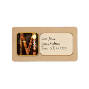Steampunk - Alphabet - M is for Mustache Label