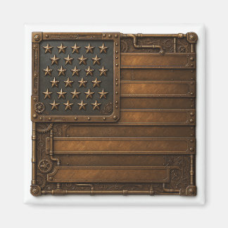 Steampunk American Flag. Magnet