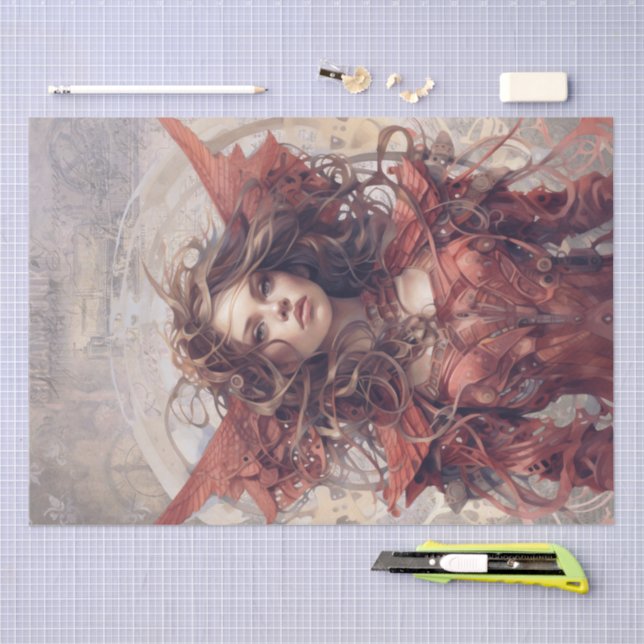 Steampunk Angel Tissue Paper (Craft)