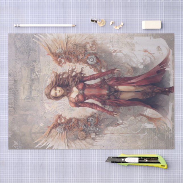 Steampunk Angel Tissue Paper (Craft)