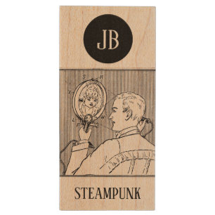 Steampunk antique USB Wooden Flash Drive