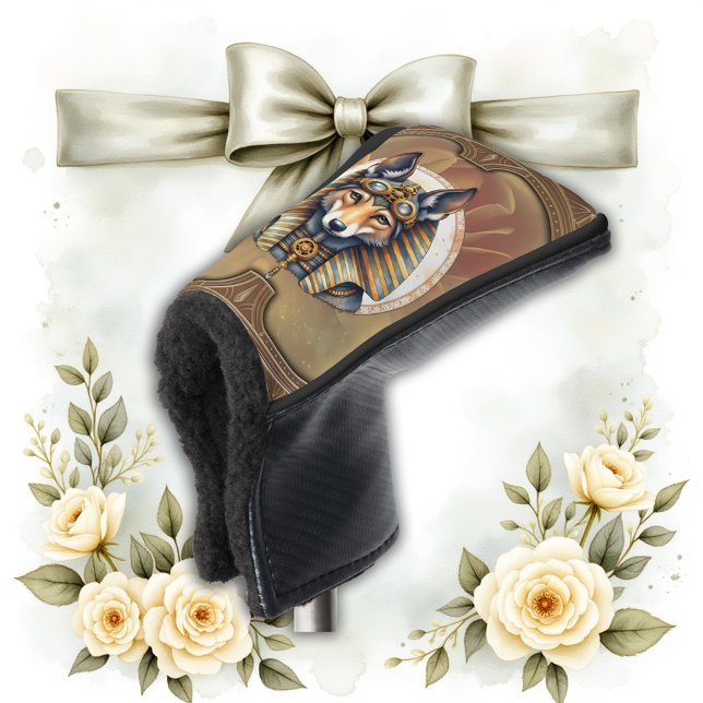 Steampunk Anubis Fox Portrait Golf Head Cover (Creator Uploaded)