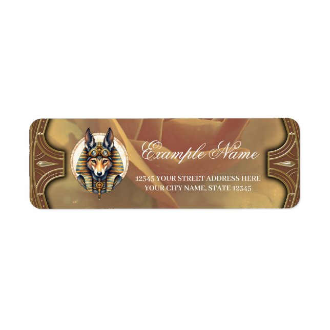 Steampunk Anubis Fox Portrait  Label (Front)