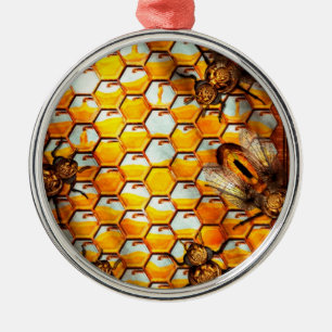 Steampunk - Apiary - The hive Metal Ornament
