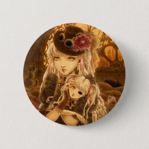 Steampunk Art Button