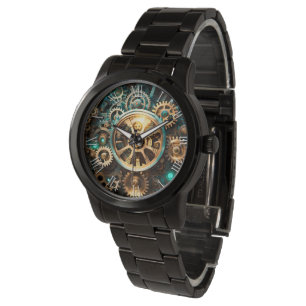 Steampunk Art cogs & gears men's watch 4
