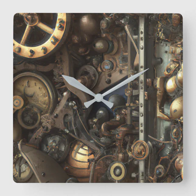 Steampunk Art Wall Clock | Zazzle