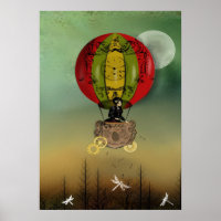Steampunk Art Winds of Change Poster