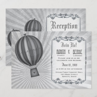 Steampunk aviator wedding template