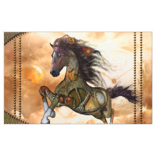 Steampunk, awesome steampunk horse fabric