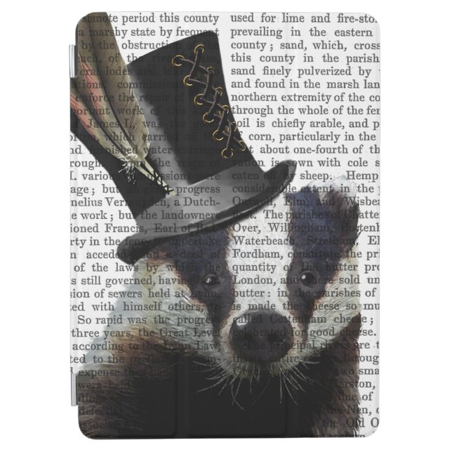 Steampunk Badger in Top Hat iPad Air Cover (Front)