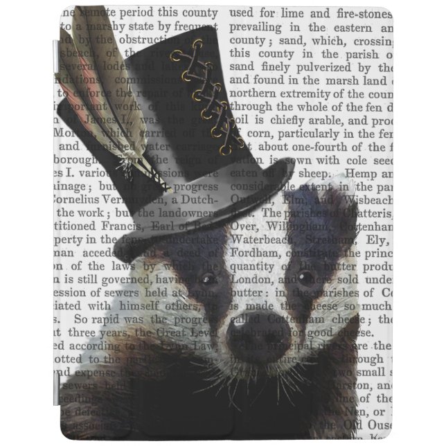 Steampunk Badger in Top Hat iPad Air Cover (Front)