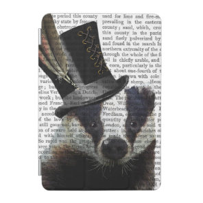 Steampunk Badger in Top Hat iPad Mini Cover