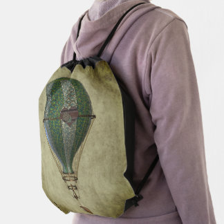 Steampunk Balloon II Drawstring Bag