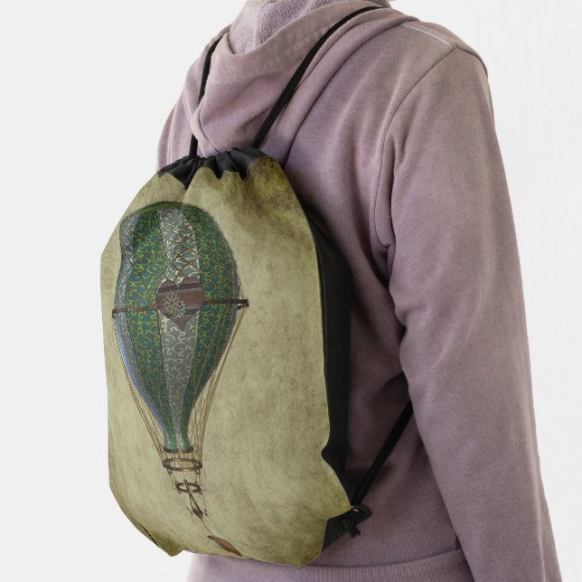 Steampunk Balloon II Drawstring Bag (Insitu)