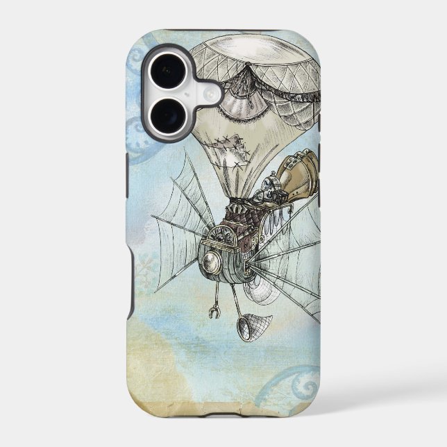 steampunk balloon iphone case (Back)