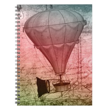 Steampunk Balloon Sketch Hardcover Notebook by SteampunkTraveller at Zazzle