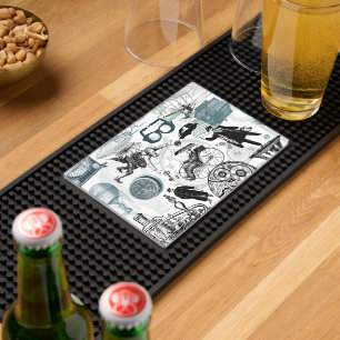 Steampunk bar mat