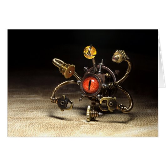 Steampunk Beholder Robot Cards (Front Horizontal)