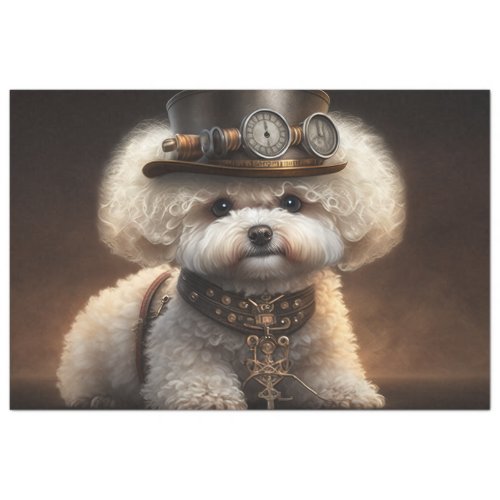 Steampunk Bichon Frise Tissue Paper