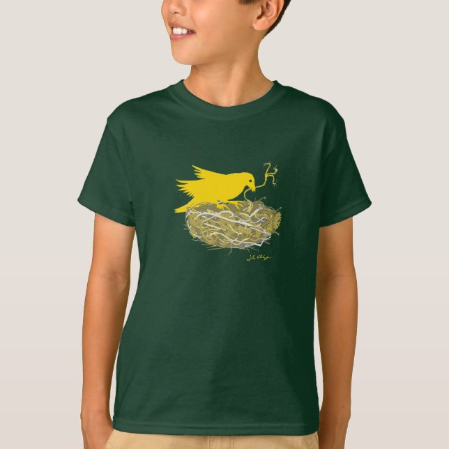 Steampunk bird nest t-shirt (Front)