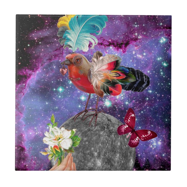 Steampunk Bird Tile (Front)