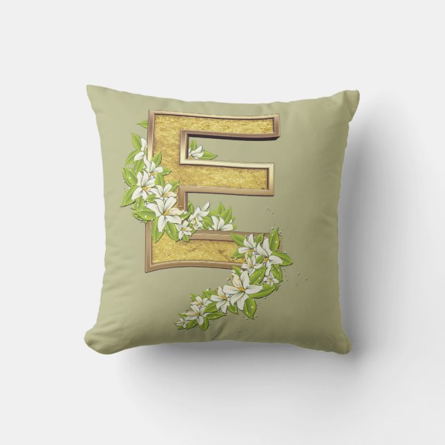 Steampunk-Birthday-Capital- letter Throw Pillow (Front)