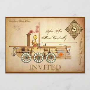 Steampunk Birthday Party Invitation