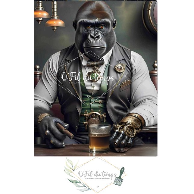 Steampunk Black Gorilla big boss Tissue Paper (Creator Uploaded)