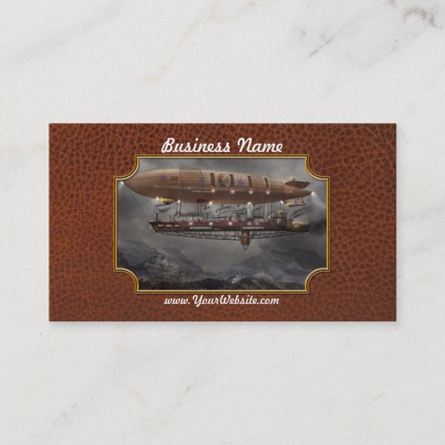 Steampunk - Blimp - Airship Maximus Business Card (Front)