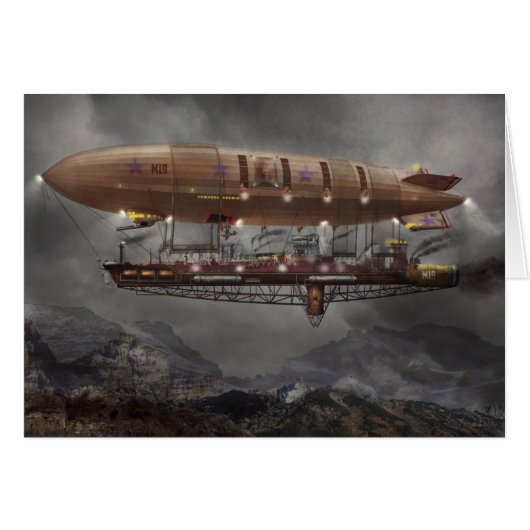 Steampunk - Blimp - Airship Maximus Cards (Front Horizontal)