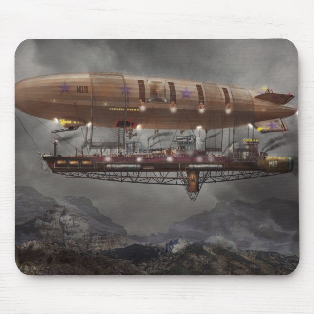 Steampunk - Blimp - Airship Maximus Mouse Pad (Front)