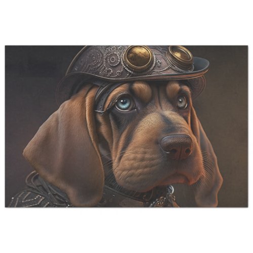 Steampunk Bloodhound Tissue Paper