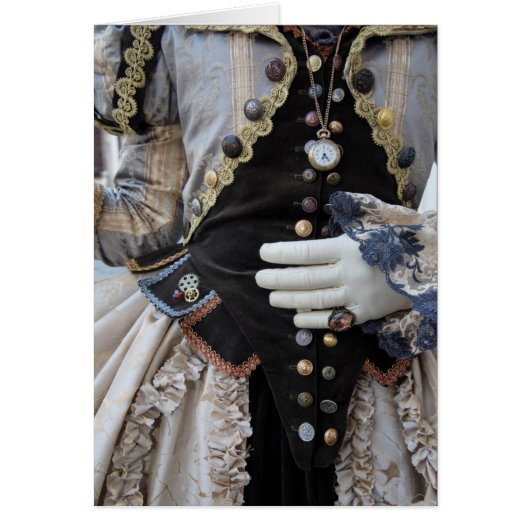 Steampunk bodice, Carnival, Venice Cards (Front)