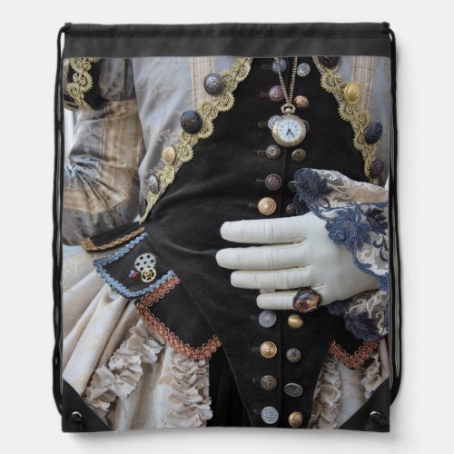 Steampunk bodice Carnival Venice Drawstring Bag