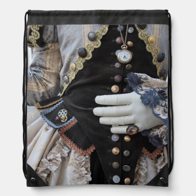 Steampunk bodice, Carnival, Venice Drawstring Bag (Front)