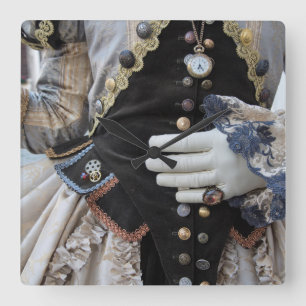 Steampunk bodice, Carnival, Venice Square Wall Clock
