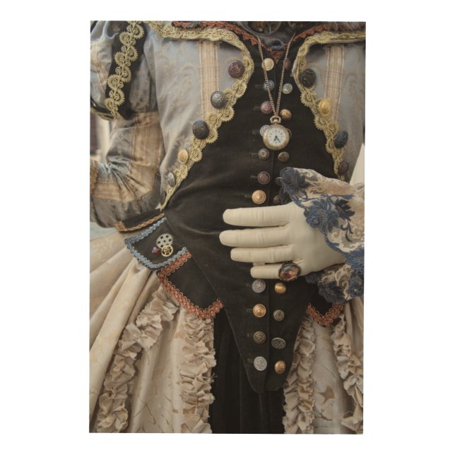 Steampunk bodice, Carnival, Venice Wood Wall Art (Front)