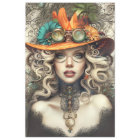 Steampunk Bohemian Style Lady Decoupage