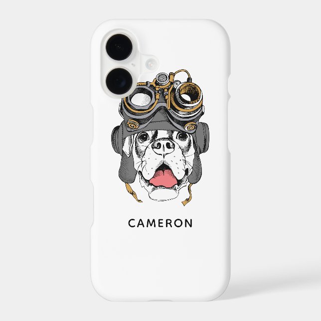 Steampunk Boxer | Add Your Name Iphone Case (Back)